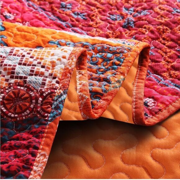 🎉 Host Pick 🎉Boho Patchwork Throw Blanket - Picture 4 of 4